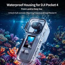 Osmo Pocket 4 防水潛水殼 50M IPX8 防霧強化玻璃潛水保護殼，適用衝浪、激流泛舟、雪上運動 - 查看 6