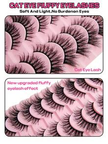 Asiteo 10 Pairs Natural Reusable Eye-Shaping Eyelid Tape, Easy To Wear, Suitable For Beginners Home Use, Daily And Party Makeup - Criss Cross lashes - View 3
