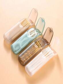 5-In-1 Travel Floss & Toothpick Holder, Leak-Proof Transparent Lid Portable Oral Care Storage Box, Suitable For Home, Travel, Office, Outdoor, Exquisite Christmas Gift For Women,Bedroom Room Decor,Back To School - Multicolor - View 5