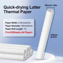 Papel Térmico para Impressora 8,5 X 11 Polegadas, 100 Folhas Tamanho Carta EUA, Compatível com Impressora Térmica Portátil M08F/A40, Papel de Impressão Dobrado com Alimentação Contínua (100 Folhas/Dobradura Contínua) - Visão 9