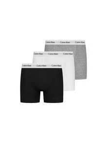 Calvin Klein [حزمة] 3 عبوات من سراويل داخلية قطنية حديثة + 3 عبوات من سراويل داخلية رجالية مطاطية دقيقة - رمادي / أبيض / أسود + أسود - مشاهدة 2