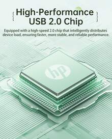 HP 4-In-1 Docking Station, DHC-CT100D, USB-A 2.0, 1-To-4, USB2.0*4, Type-C*1, Efficient File Transfer, Portable Multi-Function Docking Station, Plug And Play, Fresh Green, Suitable For Gift And Office Use. - View 5