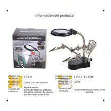 Kit De Soldadura Para Reparaciones Con Lámpara Led Y Lupa - negro - Ver 3