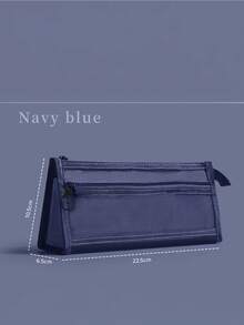 tonxiyuemu Transparent Mesh Pencil Case, Student Stationery Bag, Minimalist Design, High Aesthetic, Portable And Convenient For Storing Stationery. Perfect For Use During Back To School Season At School. - Single Piece - View 14