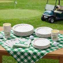 10pcs/20pcs/40pcs/50pcs/Set Golf Ball Theme Paper Napkin Cup Paper Tray, 7inch/9inch Paper Tray, Golf Ball Theme Paper Napkin Cup, Golf Ball Theme Birthday Party Disposable Tableware Supplies, Decorative Tableware, Suitable For Golf Enthusiasts, Wedding Party, Baby Shower, Baptism, Birthday And Other Occasions. - Multicolor - View 7
