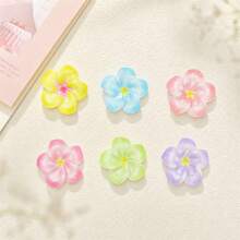 10/20/30pcs Cute Plumeria Resin Decor Accessories, Flat Bottom Without Hole, Suitable For Handmade DIY Hair Clips, Phone Cases, Flat Decoration, Jewelry Making, Earrings, Necklace Pendants, Random Colors - Plumeria - View 7