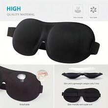 3D Sleep Mask For Back And Side Sleepers - Opaque And Comfortable Eye Mask, 1pc - Multicolor - View 3