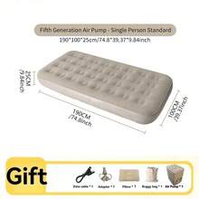 Indoor Inflatable Mattress Luxury Camping Pad PVC Air Mattress Luxury Double Camping Bed Built-In Air Pump Thickened - Multicolor - View 13