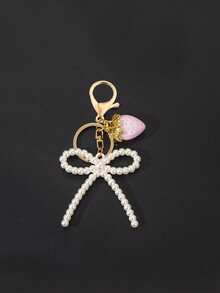 Yogodlns Fashionable Women's DIY Pink Strawberry Bag Charm Exquisite Keychain Student Backpack Pendant Mother's Day Bag Accessory Wrist Strap Phone Lanyard - Multicolor - View 5