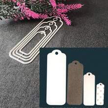 1pc Metal Cutting Die, Scrapbooking Embossing Template, Handmade Greeting Card Making Metal Cutting Tool, Gift Card Making Tool - Label - View 3