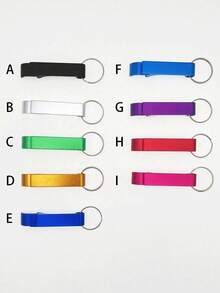 10/6/5/1pc Multifunctional Keychain Bottle Opener, Minimalist Industrial Style, Solid Color Matte Metal Finish, Long Curved One-Piece Design, Integrated Stamped Bottle Opening + Hanging Ring Design, Open Beer And Soda, Portable Key Pendant, Outdoor Portable Tool, Bar And Home Accessory, Promotional Gift, Car Accessory, Kitchen Accessory, Kitchen, Christmas, Camping, Home, Wedding, Halloween - Multicolor - View 3