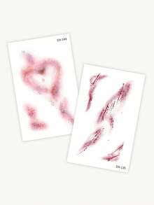 STARTTOOS 2PCS Halloween Heart Wound Pattern Halloween Makeup Costume Party Gift Arm Shoulder Neck Collarbone Back Tattoo Stickers - Multicolor - View 6