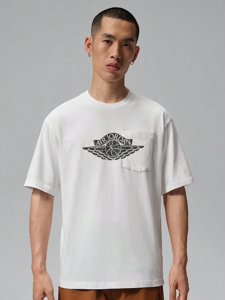 Jordan 男款 AS FLT ES 85 W PKT SS CRW 短袖 T-Shirt，針織無領短版 TIO2085-100 - 黑與白 - 查看 1
