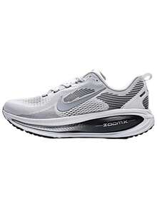 Nike Vomero 18 Men's Running Shoes, White Mesh Cushioned Athletic Shoes For Casual Daily Wear - White - View 9