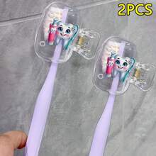 3/2/1對可愛貓咪穿綠色套頭衛衣拿愛心圖案便攜式牙刷頭蓋，收納盒，牙刷保護蓋支架，居家與商務旅行必備浴室配件，日常使用與戶外旅行，便攜式牙刷收納盒，日常牙刷維護，便攜式牙刷保護蓋，動物主題收納盒，裝飾性牙刷蓋，緊湊收納方案 - 彩色 - 查看 7