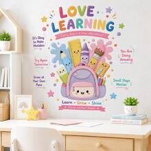 Removable Waterproof Educational Vinyl Wall Decals, Suitable For Classroom, Daycare, Children's Room, Playroom, Home Learning Corner, Preschool, Kindergarten, Elementary School, Love Learning Wall Decor - Motivational Wall Stickers - View 2