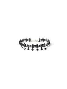 22pcs Black Choker Necklace Set For Women, Velvet Collar Set, Bohemian Vacation Style Lace Elastic Necklace Gift - Multicolor - View 6