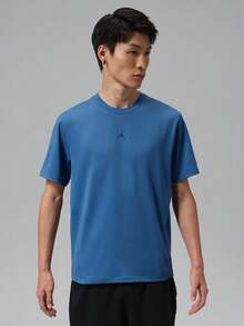 Jordan Kaos Rajut Lengan Pendek Tanpa Kerah Pria AS DF SPRT FLTWT SS THF9933-485 - Biru - View 1
