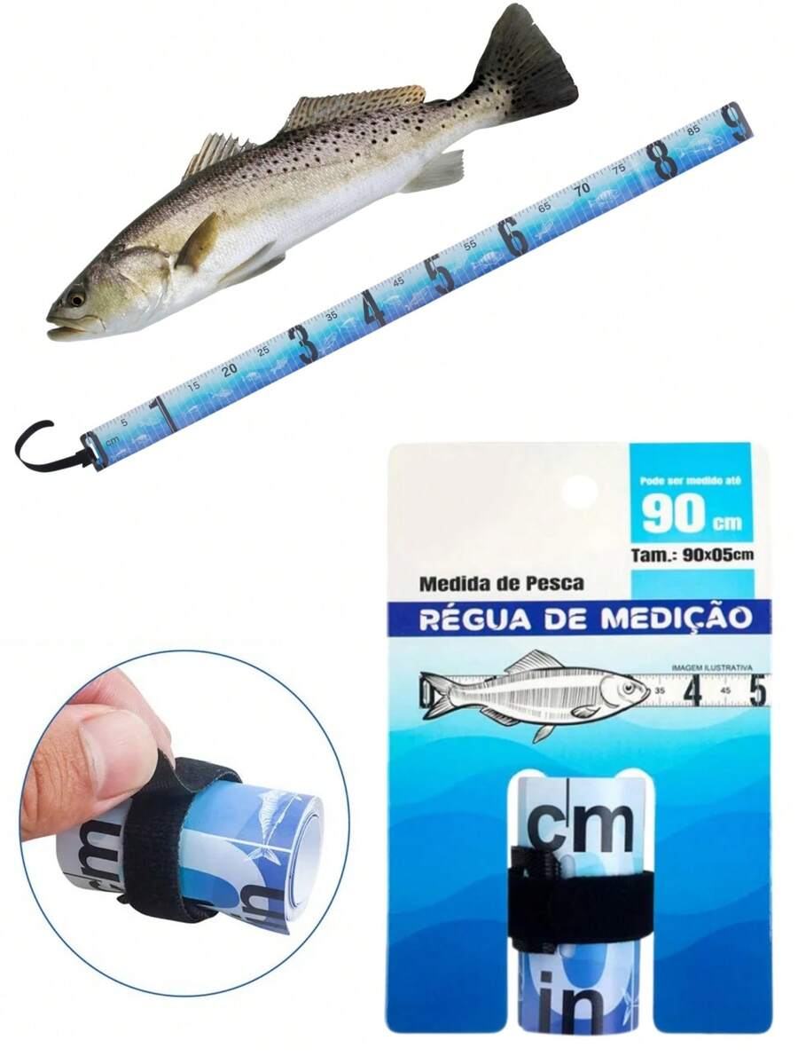 1-2Pcs Foldable Waterproof Fish Measuring Ruler Sticker, Adhesive Fishing Measurement Tape For Boat Cooler Kayak - Multicolor - View 1