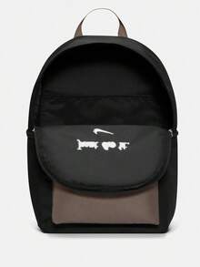 Nike Heritage 2.0 Colorblock Backpack With Spacious Main Compartment And Protective Sleeve, Large Capacity IQ3296-010 - Black - View 6