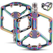 Mountain Bike Double-Sided Anti-Slip Spiked Aluminum Alloy Pedals, Wide Platform Design, Suitable For Bicycles - Multicolor - View 2