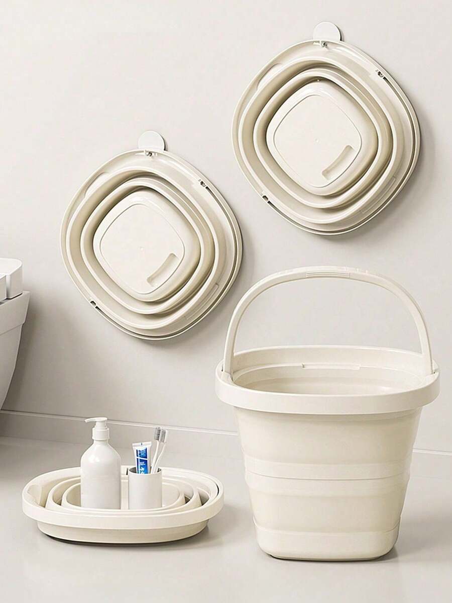 10L Thickened Foldable Portable Bucket, Multi-Purpose Storage Bucket, Suitable For Car Washing, Camping, Fishing, Home Cleaning And RV, Space-Saving Home Cleaning Tool