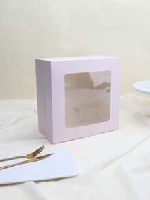 5 Pieces Or 10 Pieces Square Bread Boxes With Windows, Suitable For , Pastries, Chocolates, Cookies, Parties, Birthday Parties, Weddings, And Christmas. - View 4