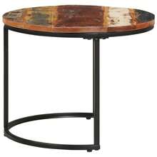 vidaXL Tavolini impilabili in legno di mango grezzo, set da 3 pezzi. Tavolino da caffè, tavolino laterale, tavolino da soggiorno, tavolino da divano, tavolo in legno, tavolino da tè, tavolino da soggiorno. - Recyceltes Massivholz - Visualizzare 6