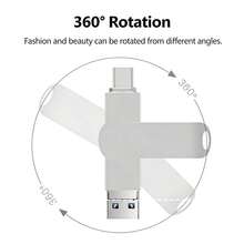 2TB 3-In-1 USB Flash Drive หน่วยเก็บข้อมูลภายนอก เข้ากันได้กับโทรศัพท์/IPod/คอมพิวเตอร์/IOS และ Android/PC - ดู 6