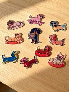 20pcs Cute Cartoon Dog Design Pendants, Suitable For DIY Jewelry And Craft Making, Earring Pendants, Necklace Charms, Bag Charms, Keychain Accessories, Phone Case DIY Stickers, Gifts For Family And Friends On Holidays Or Birthdays - Multicolor - View 2