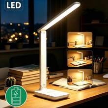 1pc Rechargeable LED Folding Table Lamp With 3 Lighting Modes And Brightness Adjustment, Easy To Carry And Use In Places Such As Reading, Studying, Dormitories, Bedrooms, Homes, Offices, Etc - Fold - View 3