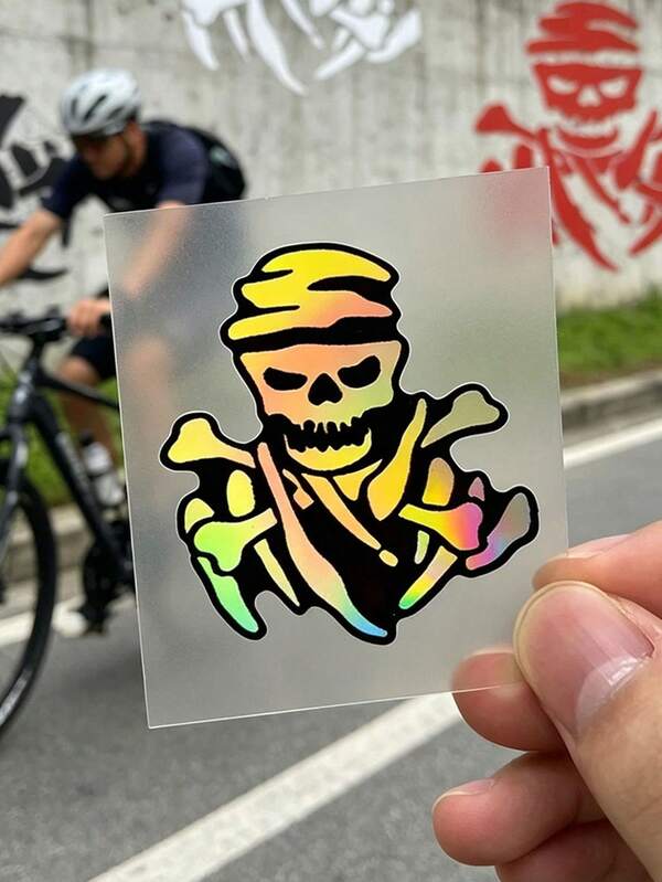 Pegatinas de calavera impermeables, calcomanías de vinilo para coche, pegatinas decorativas de estilo japonés colorido, adecuadas para bicicleta, paneles laterales de motocicleta, tanque de combustible, casco, carenado trasero, calcomanías autoadhesivas universales