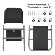 Cama deslizante de 36 pulgadas para mecánico con 6 ruedas, capacidad de carga 150kg, plataforma robusta ergonómica para reparación automotriz en garaje y taller mecánico - por defecto - Ver 4