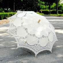 Vintage Victorian Style Wooden Handle Lace Parasol - Wedding Bride Photography Prop, Bridesmaid Outdoor Decorative Umbrella, Suitable For Wedding And Vintage Pastoral Style Photoshoot - Multiple Styles - View 10