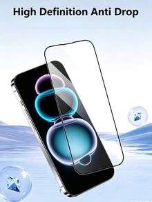 MSRI 2pcs/Pack, Silk-Printed Narrow Black Edge High-Definition Tempered Glass Screen Protector, Full Screen Coverage, High Hardness, Wear-Resistant & Scratch-Resistant, Clear & Transparent, Smooth Screen, Non-Cutting Edges, Easy Installation, Beginner-Friendly, Anti-Fingerprint, Water-Resistant, Compatible With Duo/18Pro Max/18 Pro/18/17 Pro Max/17E/16 Pro/15 Pro/15/14/13/12/11/X And Other Models - Clear - View 3