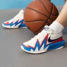 Nike 全新S.T.Dynamite緩震回彈耐磨運動大童籃球鞋 - 白色/藍紅色 - 查看 5