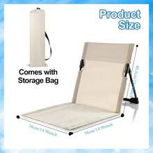 Compact Folding Recliner Chair - Lightweight Aluminum Alloy, Oxford Fabric, Space-Saving Design For Outdoor, Beach, Picnic & Camping - Multicolor - View 3