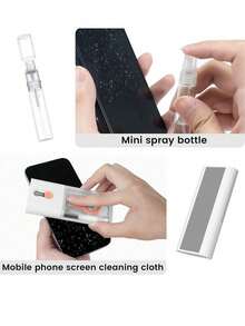 Kit Pembersih 10-in-1, Kit Pembersih untuk AirPods, Termasuk Semprotan Pembersih Layar, Kain Pembersih Lembut, Sikat Tersembunyi, Alat Pelepas Tombol, Memory Stick yang Dapat Dilepas, Kepala Pembersih, Dudukan Ponsel, Sikat Kepadatan, Kit Pembersih Keyboard Laptop, Alat Pembersih Layar Produk Elektronik 10-in-1, Sikat Pembersih Multifungsi Lensa Kamera/Ponsel - Gaya A - View 3