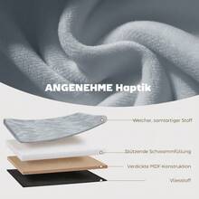 Folding Storage Bench, Velvet-Look Upholstered Bench For Living Room, 76 X 38 X 35 Cm, Dark Grey - Dark Grey - View 7