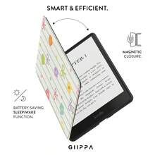 GIIPPA Kindle 電子閱讀器保護殼，書本式手持設計，蝴蝶結圖案，相容 Kindle Paperwhite 5th/6th/7th、Paperwhite 10th/11th/12th、Kindle (Colorsoft)/10th/11th/12th 及其他熱門型號，Kindle 保護殼/Kindle 配件 - 多色1 - 查看 5