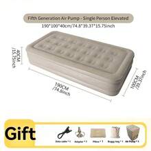 Indoor Inflatable Mattress Luxury Camping Pad PVC Air Mattress Luxury Double Camping Bed Built-In Air Pump Thickened - Multicolor - View 11