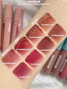 Rom&nd Romand ZERO VELVET TINT 23 VINTAGE TAUPE 絲絨霧面唇釉，高顯色、持久、輕盈不乾澀、平滑唇部、柔霧模糊效果，適合新手日常使用，K-Beauty 韓系彩妝，Olive Young，禮品 5.5g/0.194oz - 23 VINTAGE TAUPE - 查看 5