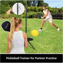 Pickleball Trainer, Pickleballs Training Aid For Solo & Partner Practice, Enhance Reaction Time & Hand-Eye Coordination, Great Gift For Beginners, Families & Pickleball Fans, Easy Installation,45745262 - Multicolor - View 6