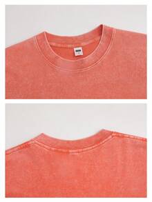 Double-Sided Washed With Flame,Christian,Religious Faith Printing, High-Quality Wax Printed Cotton Retro Fashion,Suitable For Summer T-Shirt,For Gift - 橘色 - 查看 4