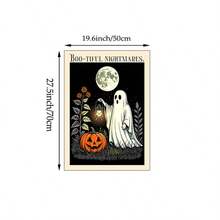 1pc Cute Ghost Canvas Wall Art Decor Spooky Halloween Poster Retro Pumpkin Print Gothic Moonglow Painting Aesthetic Hanging Picture Funny Quote Artwork For Bedroom Living Room Holiday Home Decor Unframed /Framed/Wooden Hanging - Pattern - View 14