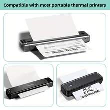 Papel Térmico para Impressora 8,5 X 11 Polegadas, 100 Folhas Tamanho Carta EUA, Compatível com Impressora Térmica Portátil M08F/A40, Papel de Impressão Dobrado com Alimentação Contínua (100 Folhas/Dobradura Contínua) - Visão 5