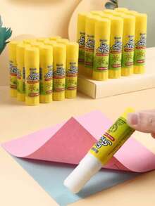 5PCS Super Strong Glue Sticks - Fast Drying, High Viscosity, Solid PVA Glue Sticks With Cartoon Design, For Fixing Lightweight Paper, Envelopes, Documents, Handmade Cards, Exam Copies, Notes, Scrapbooks, School And Office Supplies, Back To School Season. (Random Style) - White - View 2