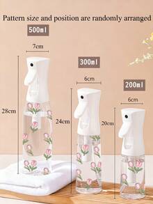 Transparente PET-Reisesprühflasche mit Blumenmuster - Multifunktionale Sprühflasche mit feinem Sprühnebel, geeignet für den Reisegebrauch; anwendbar zum Umfüllen von Make-up-Entferner, Haargel oder Wasser (für Haarstyling, Reinigung und Pflanzensprühen). - Verschiedenfarbig - Übersicht 5
