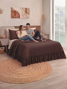 Home Elephant Double Quilt With Decorative Cushions - Redwood - View 2