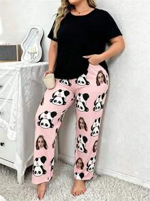 Customized Design Pajamas, Printed With Personalized Portrait Photo, Perfect As A Unique Gift For Wife Or Friend - Multicolor - View 2